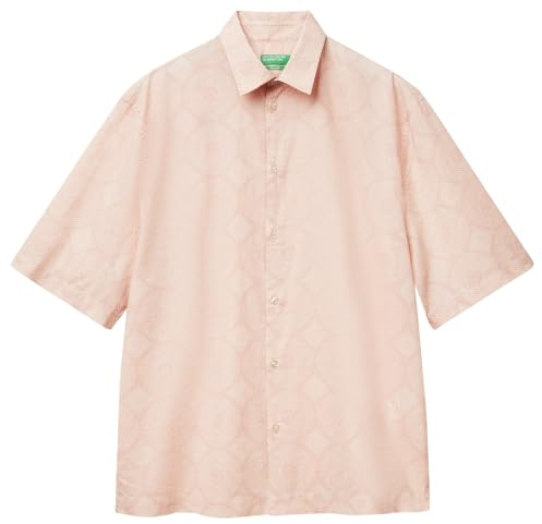 United Colors of Benetton Camicia 5ubmuq05p Chemise, Rose, Small Homme