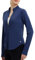 baleaf Women's Long Sleeve UV Shirts Half Zip Pullover Gym Running Hiking Tops UPF 50+ Quick Dry Rash Guard Blue L