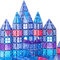 HNVWNSD Magnetic Tiles, 100 Pcs Building Blocks for Kids STEM Educational Princess Toy Magnetic Tile for 3 4 5 6 7 8 Years Old Girls & Boys Construction Gift Toy Stronger Magnet Toys (Glitter)