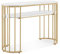 M MCombo Schreibtisch ohne Schubladen, Schminktisch ohne Spiegel Marmor-Weiß Gold, Manikürtisch, Nageltisch aus Holz Metallgestell, Computertisch Wohnzimmer Modern, 45 x 114 x 78cm, 2482