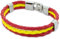 ROMA RETAIL Pulsera Trenzada Bandera de España, Cuero Sintético