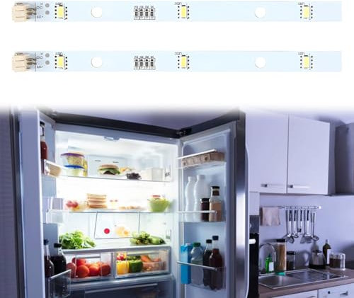 Kühlschrank Licht, 2 Stück Kühlschrank Licht Nachrüsten, Lichtleisten für Kühlschrank, LED-Lichtleiste für RONGSHENG/HIS-EN-SE Kühlschrank LED Licht E349766 MDDZ-162A 1629348 DC12V 2W