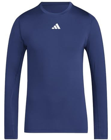 adidas Mens Techfit AEROREADY Long Sleeve Top Navy Blue 2 L