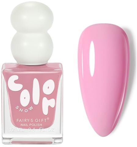 Nail Polish - Baby Pink Nail Varnish - Quick Dry & Long Lasting Pink Nail Varnish - No Need Cure Sakura Pink Nail Polish Natural Light pink Chip Resistant Women Girls DIY Manicure