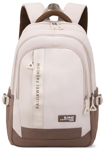 Amythe Schulrucksack Teenager Mädchen, 2025 Rucksack Schule Gymnasium Oberstufe Schulranzen, Schultasche Casual Reisen 26L, Khaki