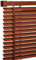 Ruby Deals PVC Venetian Blind Blinds Window 25mm Thin Slats Kitchen Windows Blinds Treatments Easy Fit Curtains Trimmable Blind Metal Headrail & Fittings Home Office (Walnut, 195W x 213H cm)