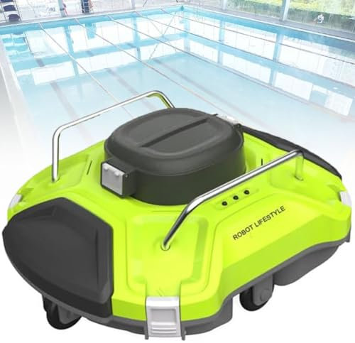 Aspirateur de piscine robotique sans fil – Nettoyeur sous-marin entièrement automatique avec navigation intelligente et filtre à charge supérieure pour piscines jusqu'à 550 m² – Design d'escalade