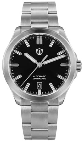 watchdives WD0005 WD0005B Taucheruhren für Herren, NH35 Uhrwerk Automatikuhr, 100M Wasserdicht Armbanduhr aus Saphirglas