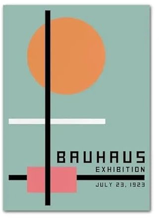 Abstrakte Geometrische Bauhaus Ausstellung Poster Drucke Wand Kunst Leinwand Malerei Bild Für Wohnzimmer Dekoration A18 40X60Cm Kein Rahmen