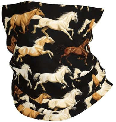 TZTTZT Halstuch, Motiv: laufendes Pferd, für Damen und Herren – Halstuch, Gesichtsmaske, Kopftuch, Sturmhaube, Bandana