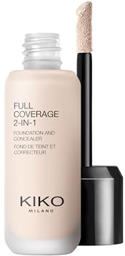 KIKO Milano Full Coverage 2-In-1 Foundation & Concealer 43 - NR30, 2 In 1 Foundation And Concealer, Superior Coverage