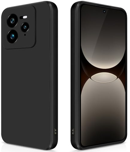 GiiYoon Cover per Realme GT 7 Pro 5G Custodia in Silicone, Custodia Antiurto Case Sottile in Silicone TPU con Strato Interno in Fibra e Protezione della Fotocamera, Nero