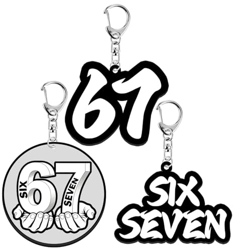 3er-Pack Schlüsselanhänger (Größe 6-7), Acryl, beliebte Meme-Schlüsselanhänger mit Karabinerverschluss, lustige Gastgeschenke und Mitbringsel für Frauen, Taschenanhänger, Accessoires für Schlüssel