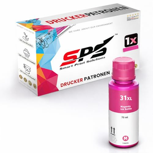 SPS Tintenpatrone Kompatibel für HP - 32XL | Smart Tank 5105 7005 7305 5100 5106 5108 7005 7605 7006 7306 455 515 519 530 558 559 570 655 670 750 790 | 1x Magenta | 8000 Seiten