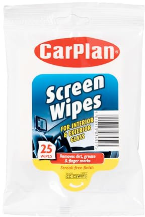 CarPlan CSW015 Screen Wipes, Pack of 20