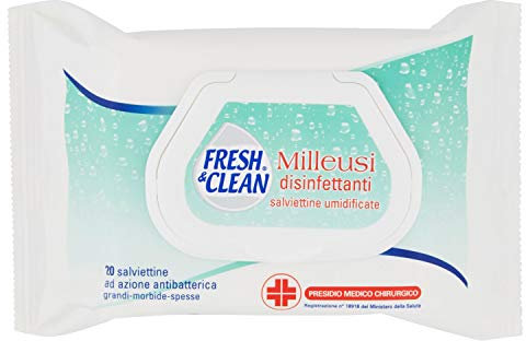 Fresh & Clean Salviettine Disinfettanti Milleusi, 20 Salvietttine