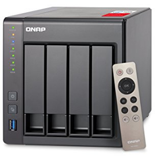 QNAP TS-451+-8G 4 Bay Desktop High-performance NAS Enclosure - 8 GB RAM, Intel Celeron 2.0 GHz Quad Core Processor - Supporting HDMI, Transcoding and Virtualization, Black