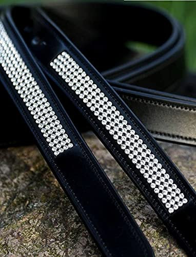 Steigbügelriemen Leder Glitzer Strass Riemen f. Steigügel 145 155 cm Tysons (145)