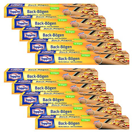 Toppits Backpapier 16 Blatt (42 x 38cm), 10er Pack (10 x 16 Blatt)