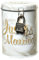 Ramonasbastelschuppen Spardose Hochzeit Trauung Wedding Brautpaar Geschenk - Metall - Rosebraun - Just Married - 11 x 8,5 cm