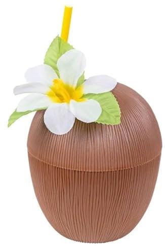 Boland 52365 – Coupe noix de coco Hawaii avec paille, marron