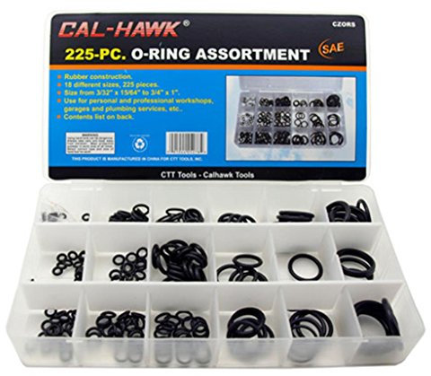 Cal Hawk Tools Czors 225 o-ring sortiment kit sae pneumatik-luftgummi hydraulische werkzeug-set 1 packung