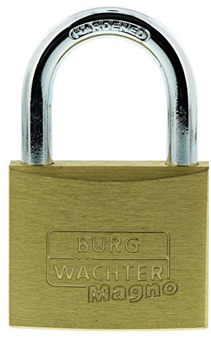 Burg-Wächter 105021971 Lucchetto, Magno 400 E 50 SB, 2 Chiavi Incluse, Spessore Arco: 8 mm, Oro