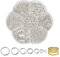TOAOB 2300 Stück Jump Ringe Spaltringe Silber 3mm bis 10mm Metall Kettenringe Biegeringe mit Ring Öffner für Halsketten Armband DIY Schmuckherstellung
