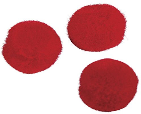 Rayher 7651118 Pompons, 10 mm, SB-Btl. 65 Stück, rot