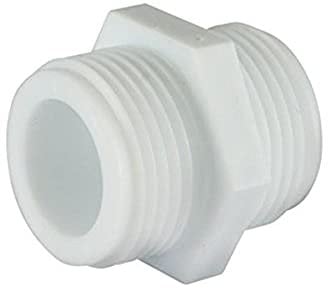 Merriway BH04072 Plastic Washing Machine Dish Washer Inlet Hose Connector, 3/4 x 3/4 inch - White