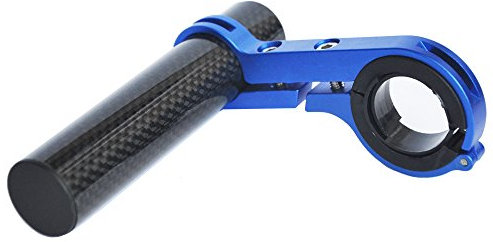 Upanbike Fahrrad-Lenker-Erweiterung Karbonfaser Halterung Aluminiumlegierung Klemme Für Fahrrad-Tacho Scheinwerfer Licht Lampe Halter, Blue 10cm Single Clamp, 3.9''(one clamp)