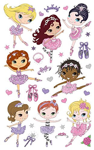AVERY Zweckform 53221 Papier Sticker, Ballerina, 30 Aufkleber