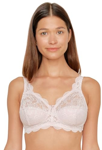 SUSA BH Damen ohne Bügel Latina, Damen-BHs mit genähten Cups & längenverstellbarem Träger, Idealer Halt,Häkchenverschluss