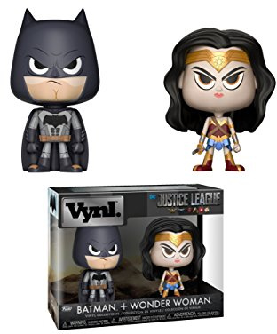 Funko 30846 VYNL 4 2-Pack: DC: Wonder Woman & Batman POP Vinyl, Multi Colour, Standard