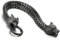 COOLSTEELANDBEYOND Biker Herren Schwarz Wolf Kopf Franco Link Panzerkette Armband aus Edelstahl mit Federringverschluss
