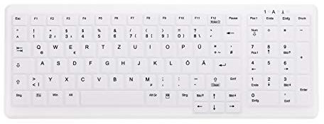 Active Key AK-C7000F-FU1-W/GE Kabellose Hygiene PC-Tastatur, USB, 2.4GHz Funk Weiß