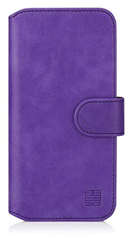 32nd Essential Series 2.0 - Book Wallet PU Leather Flip Case Cover For Apple iPhone 11 Pro (5.8), Design With Card Slot and Magnetic Closure - Purple