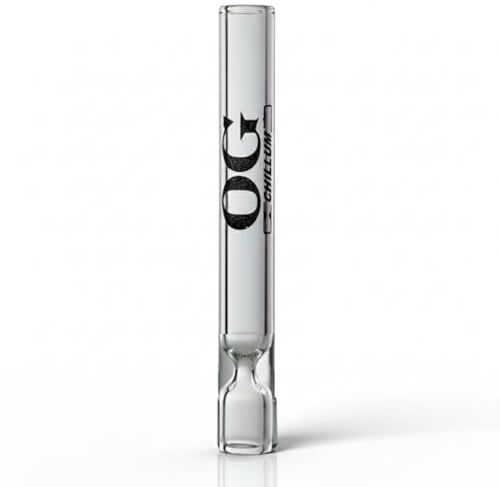 OG Chillum Rauchglas Pfeife, One Hitter für Tabak/Kräuter, transparent, wiederverwendbar (3)