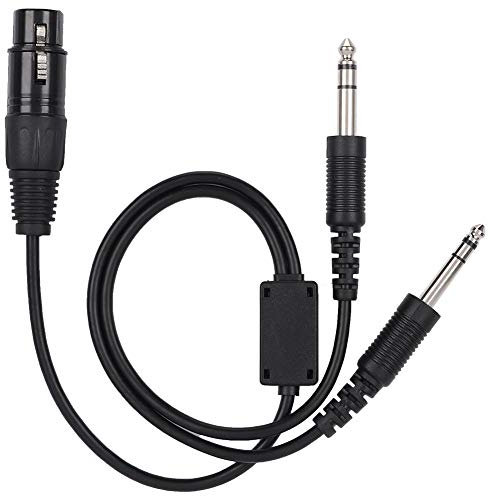 Aviation Headset Adapterkabel, Aviation Headset XLR zu GA Dual Plug 5 Pin XLR Headset Adapterkabel, Aviation Kopfhörerkabel