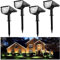 Jior Solarlampen für Außen,6500K Weiß Solarleuchten Garten,LED Solar Wegbeleuchtung Strahler,IP65 Wasserdicht Solarleuchte,3 Modes Beleuchtung Außenwandleuchte für Gärten,Terrasse, 4 Stück
