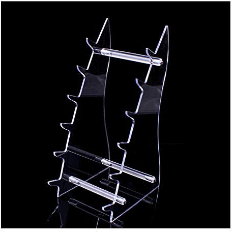 1 Piece Six Layers Heavy Duty Acrylic Knife Display Stands,Pocket Knives Easel Holder,Hunting Survival Knife Rack