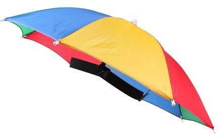 OMUKY Regenschirm Hut klein Sonnenschirm Hut Faltbarer Wasserdicht Kopfschirm Kinder Erwachsene Angelschirme Camping Wandern Outdoor Angeln(Watermelon, 1 Pack)