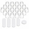 gouveo 24er Set Einmachgläser 50 ml Mini mit Schraubdeckel weiß - Mini Vorratsgläser mit Drehverschluss - Runde Marmeladengläschen zum Einkochen, Befüllen, Servieren (EGR050W)