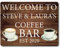 Maggie-mais Personalised A5 size Coffee Bar Sign Metal Plaque Gifts, Bar, Kitchen,