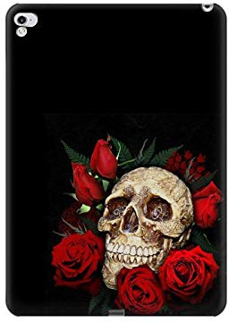 Dark Gothic Goth Skull Roses Tablet Hülle Schutzhülle Taschen für iPad Pro 12.9 (2015,2017)
