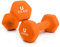 unycos - Kurzhanteln Neopren 2er Set von 2,5 kg, Rutschfest, Anti-Roll-Design, Bequemer Griff, Krafttraining, Fitness, Pilates, Training, Fitnessstudio, Gymnastikhanteln (Orange)