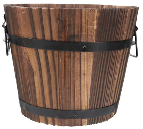 Pots De Planteur De Cactus Très Grandes Jardinières D'extérieur Pots De Fleurs Décoratifs Extérieurs Jardinière Tonneau D'extérieur Bois D'époque Pot De Bac à Fleurs Petit en Bois