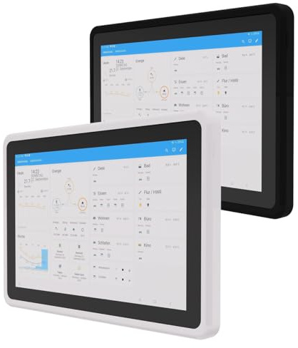 AS3D-DRUCK Wandhalterung für Amazon Fire 7 8 Modelljahr 2022-2024 Wall Mount Tablet Halter (Schwarz, Fire 8 2022-2024)