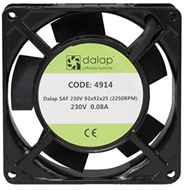 kleiner Computerlüfter SAF-230V AC, 92x92x25 mm, 2250 U/min.