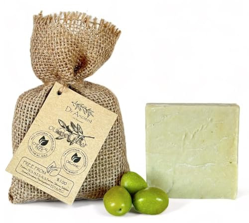 Dr.Ancient Barre de savon à l'huile d'olive biologique naturelle végétalienne traditionnelle faite à la main antique - Savon naturel pur !